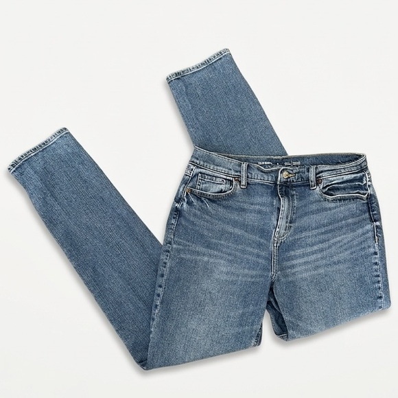 Old Navy Denim - EUC Women’s Mid Rise Boyfriend Jeans Blue Denim Wash Old Navy Size 6 Tall